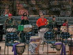 Church Rock Academy Elementary School Steel Drum Band performing