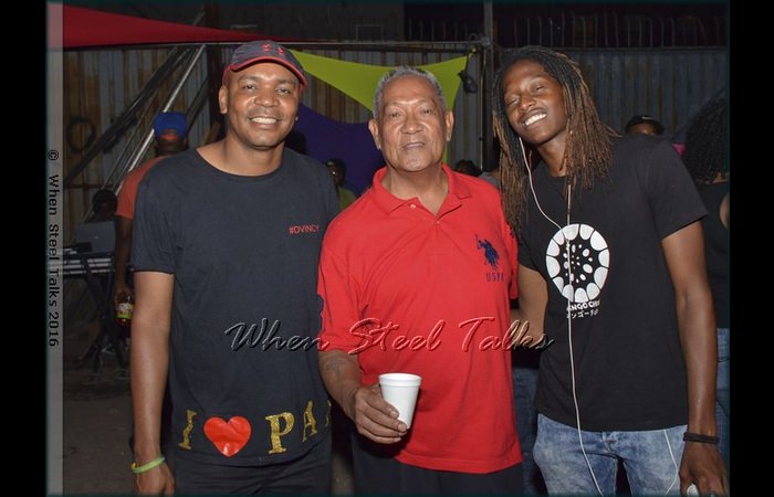 (l-r) Travis Roberts, Hueloy Lila Yip Young and Jahlani Roberts at Despers USA's 2016 band launch