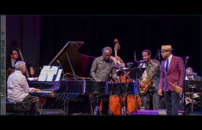 Sextet, left to right: Frankie McIntosh, Garvin Blake, David “Happy” Williams, Charles Daugherty, Étienne Charles.  Out of camera-shot - drummer Damon DueWhite
