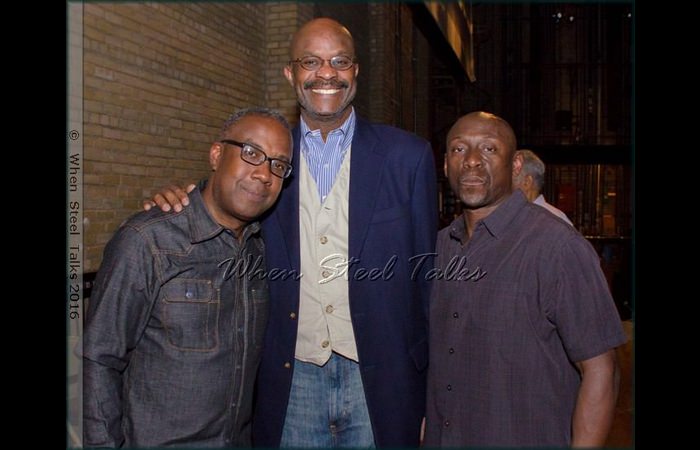 Steepanist Garvin Blake with Ronald Smart and drummer Damon DueWhite at Brooklyn College