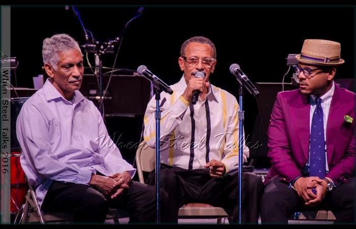 Panelists at Brooklyn College just prior to performances in An Evening of Calypso Jazz, Afro-Caribbean Music and Global Jazz