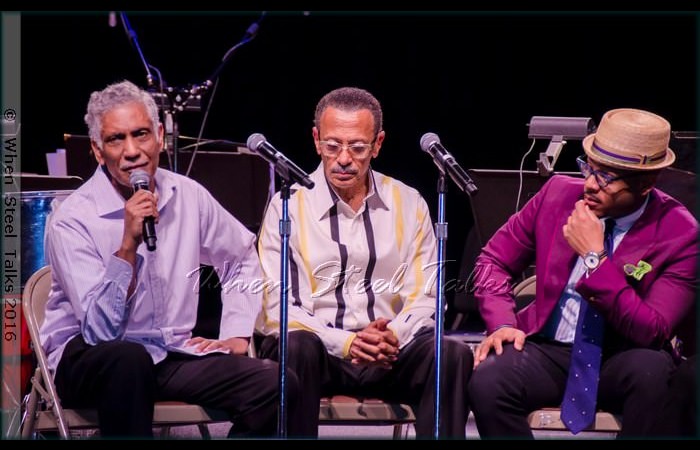 Panelists at Brooklyn College just prior to performances in An Evening of Calypso Jazz, Afro-Caribbean Music and Global Jazz