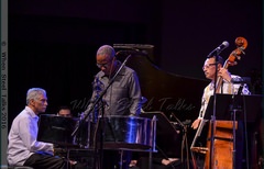 Frankie McIntosh, Garvin Blake, and bassist David “Happy” Williams perform at Brooklyn College