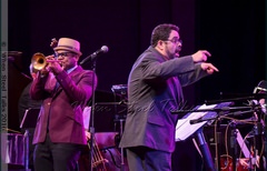 Étienne Charles performs with the Brooklyn College Big Band conducted by Arturo O’Farrill