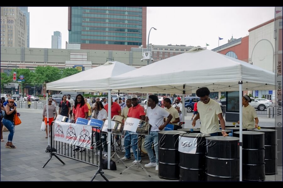 Eruption Steel Orchestra performs at the Counterpoint: Brooklyn Steel Pan Fête event