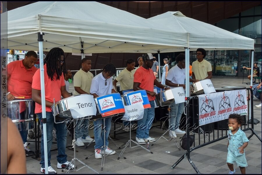 Eruption Steel Orchestra performs at the Counterpoint: Brooklyn Steel Pan Fête event