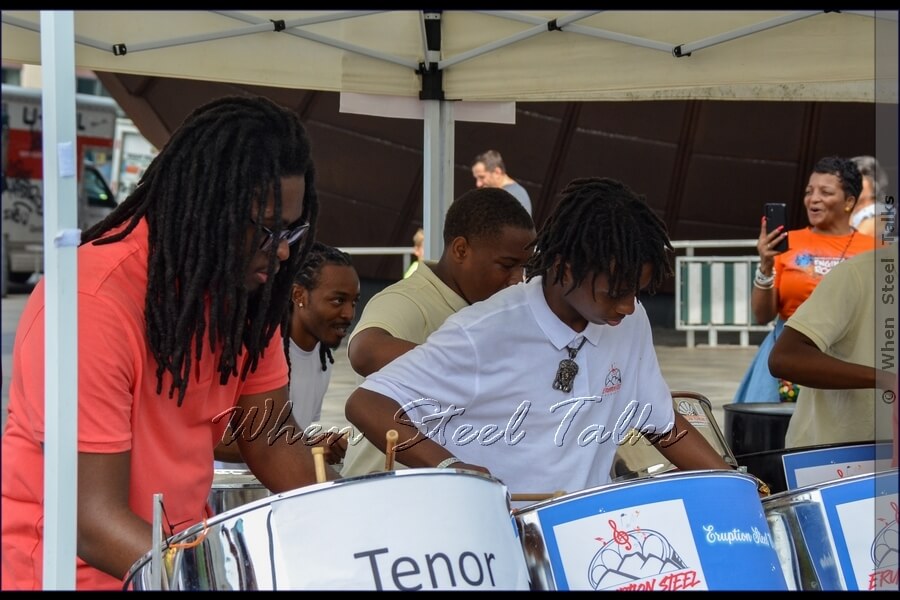 Eruption Steel Orchestra performs at the Counterpoint: Brooklyn Steel Pan Fête event