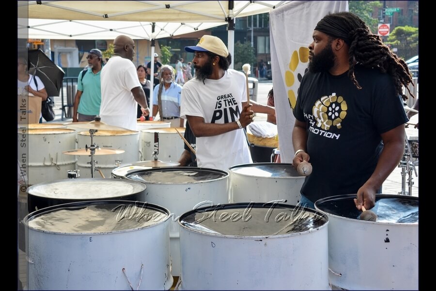 Warren Webster on six-bass with Pan In Motion