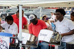 Eruption Steel Orchestra shows the audience how it’s done after facilitating a basic hands-on education workshop for those in attendance