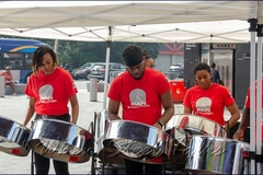 Pan Evolution Steel Orchestra performs at the Counterpoint: Brooklyn Steel Pan Fête
