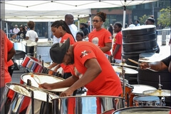 Founder and leader of Pan Evolution Steel Orchestra, Wayne Bernard, on triple guitar