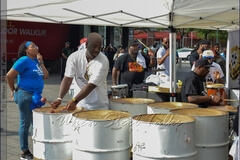 Curtis Lynch on six-bass with Pan In Motion