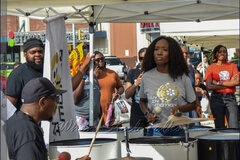 Jerry Guy, Warren Webster and Alexis Schloss with Pan In Motion