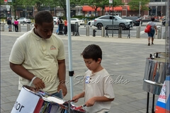 Mini class on steelpan with Eruption Steel Orchestra for an interested youngster
