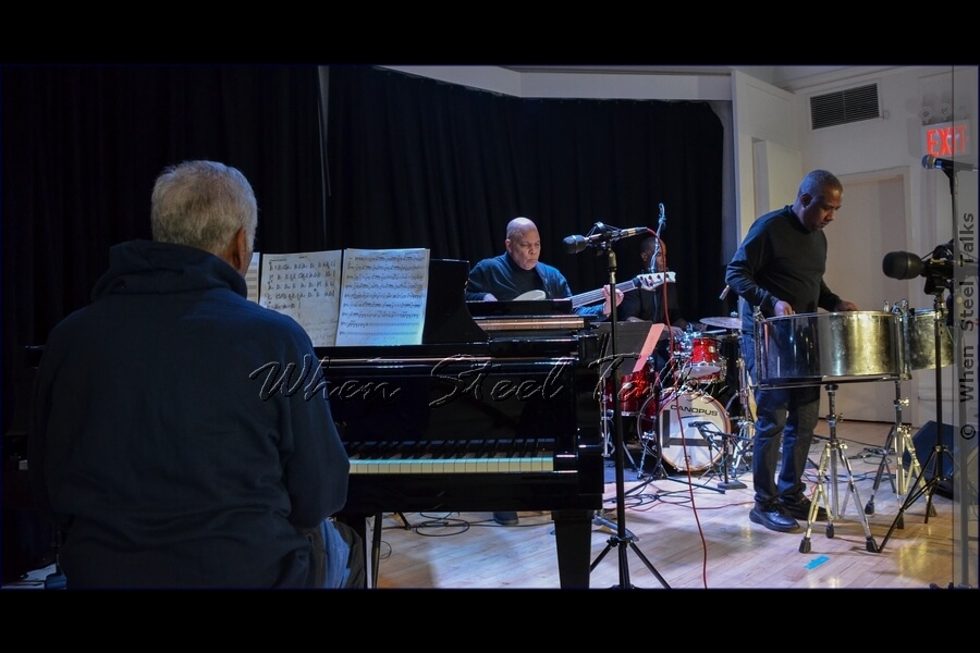 The Garvin Blake Quartet: Frankie McIntosh on piano, Calvin Jones on bass, Chris Eddleton on drums and Garvin Blake on double second