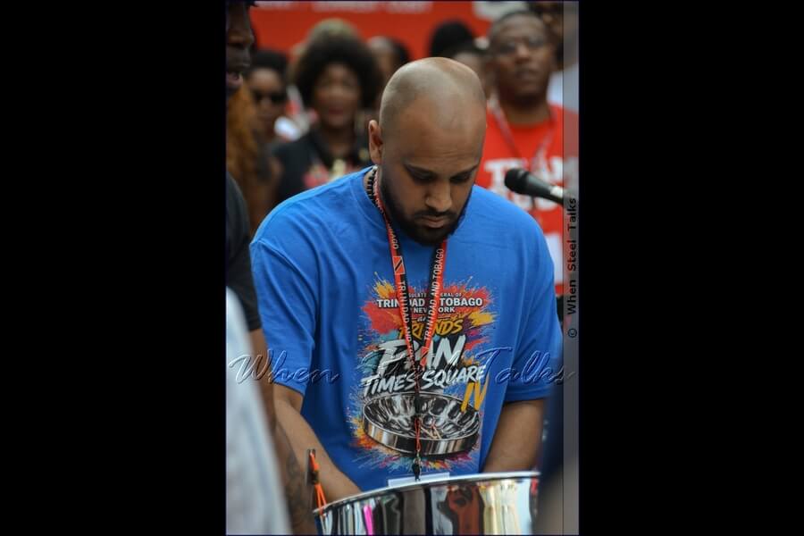 Tristan Japsi performs both the anthems of the United States of America and Trinidad and Tobago