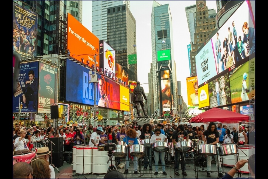 Pan Evolution Steel Orchestra performs at Pan In Times Square IV