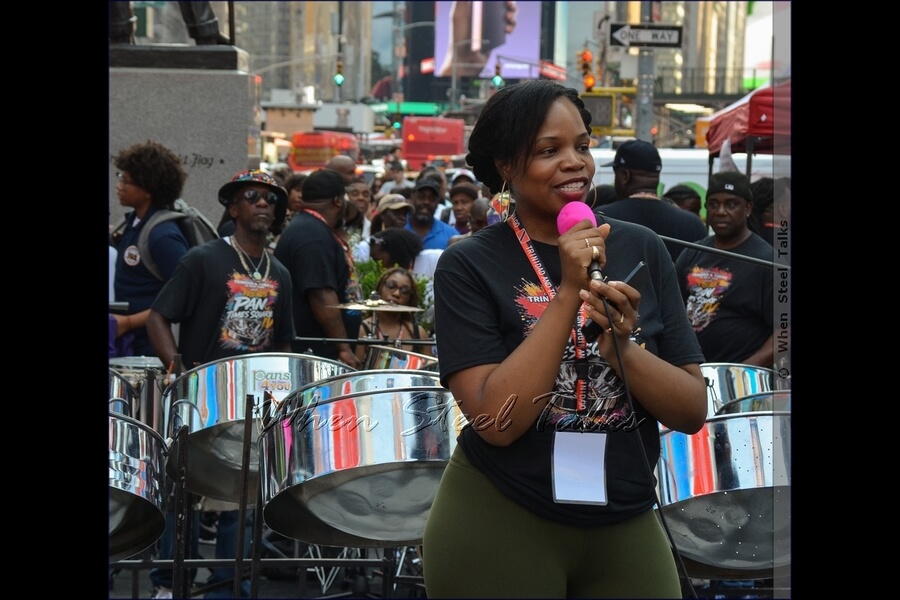 Michelle Mathison, Director of Development at Sesame Flyers International, addresses the audience