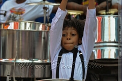 Seven-year-old steelpan musician Sir Halo Maximin performs at Pan in Times Square IV