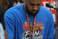 Tristan Japsi performs both the anthems of the United States of America and Trinidad and Tobago