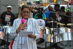 Acting Consul General of the Republic of Trinidad and Tobago in New York, Mrs. Mary A. Tang Yew, addresses the audience