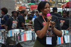 Michelle Mathison, Director Of Development at Sesame Flyers International, addresses the audience