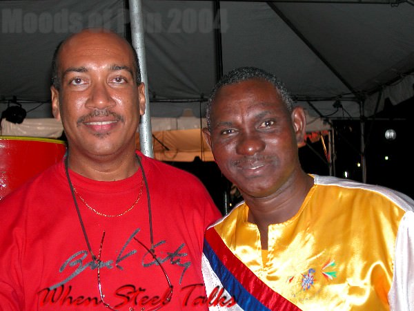 Robin Margetson (Gemonites - Antigua) with David "Peck" Edwards (New Dimensions - Grenada)
