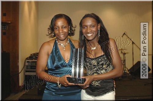 Pauline Williams Pantasia receiving the Randolph Baptiste Award from Tara Baptiste.jpg